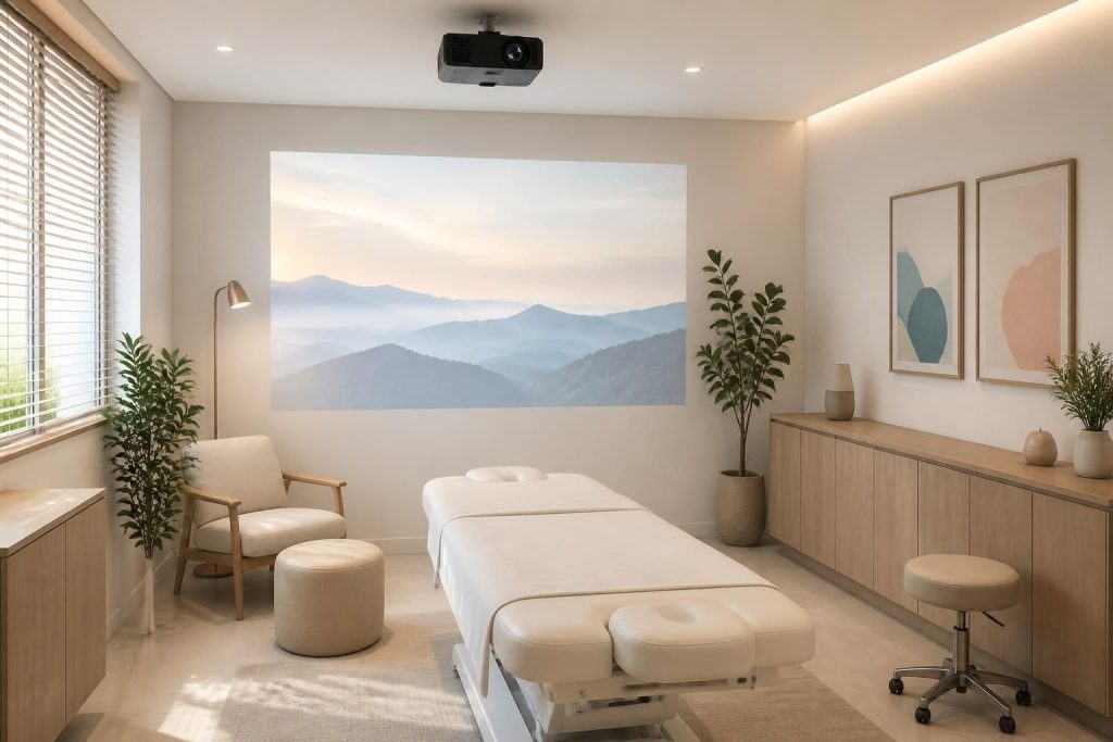 découvrez comment un mini vidéoprojecteur acer peut aider votre cabinet médical à maintenir une ambiance calme et apaisante pour vos patients.