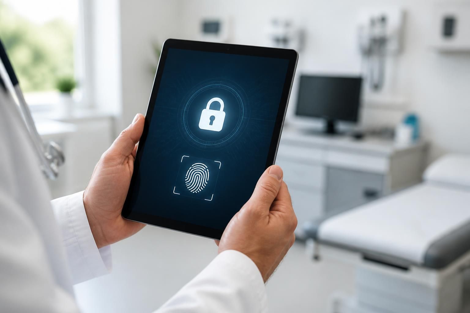 découvrez comment sécuriser les données de santé et assurer un accès facile et sécurisé aux patients via tablette tactile.