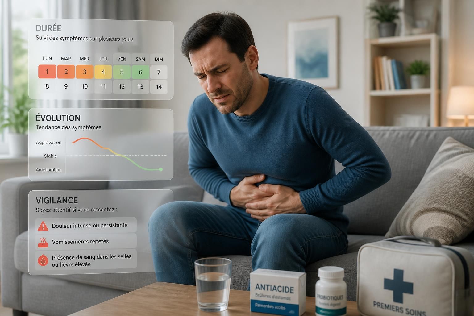 découvrez les symptômes de la gastro-entérite, leur durée, leur évolution et les signes de vigilance à ne pas négliger pour une prise en charge efficace.