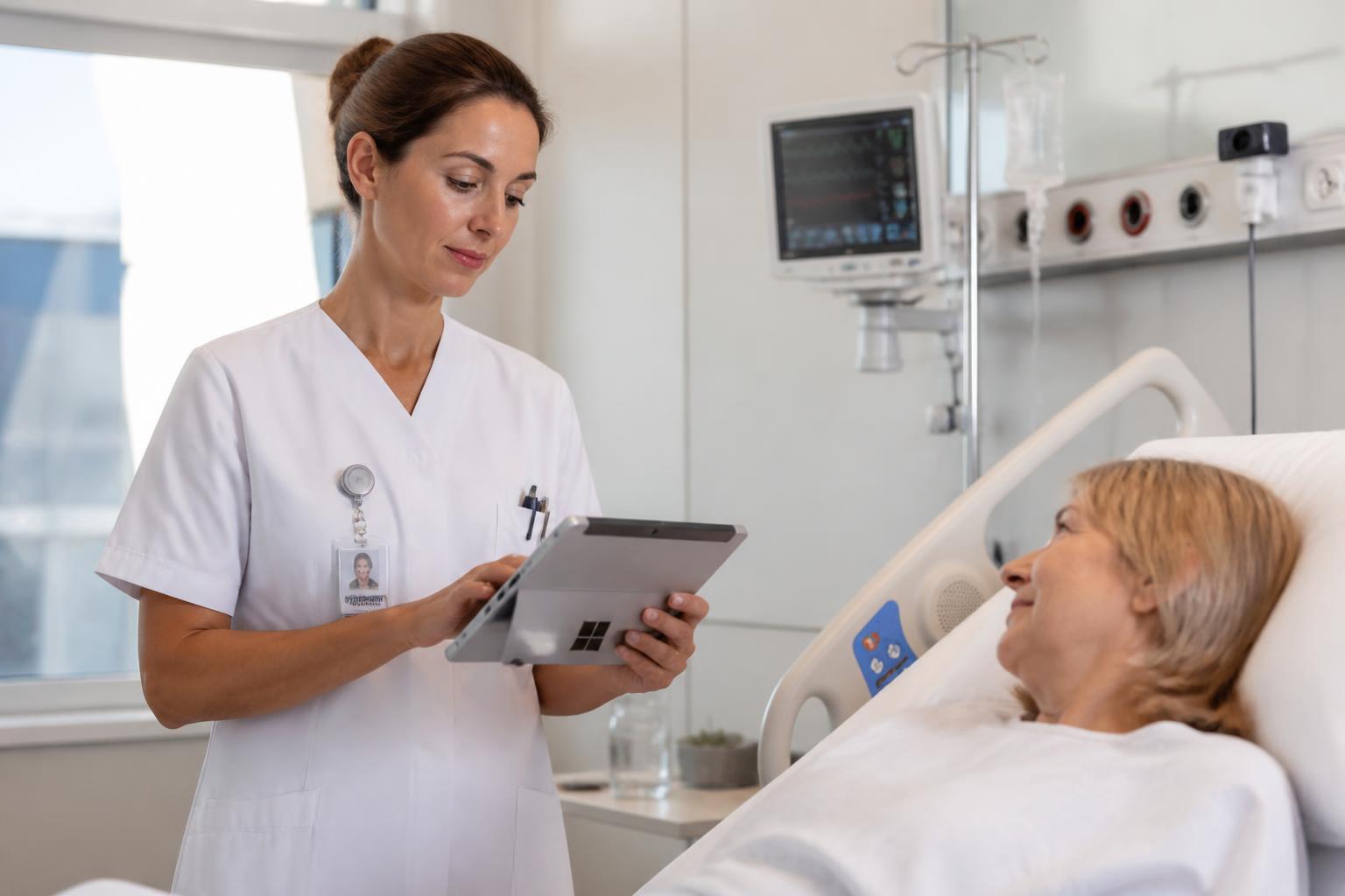 découvrez la surface go, la tablette tactile microsoft spécialement conçue pour les tournées infirmières, optimisant la gestion des soins et facilitant le travail des professionnels de santé.