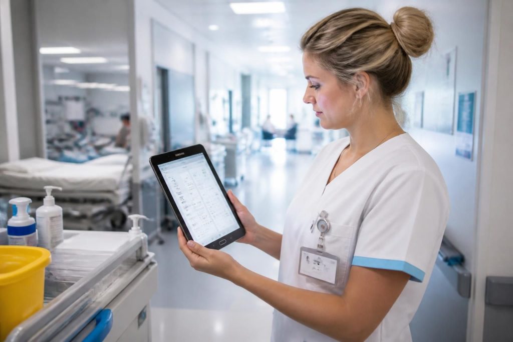découvrez comment optimiser la tournée infirmière grâce à l'organisation des soins sur tablette samsung, pour une gestion efficace et un suivi amélioré des patients.