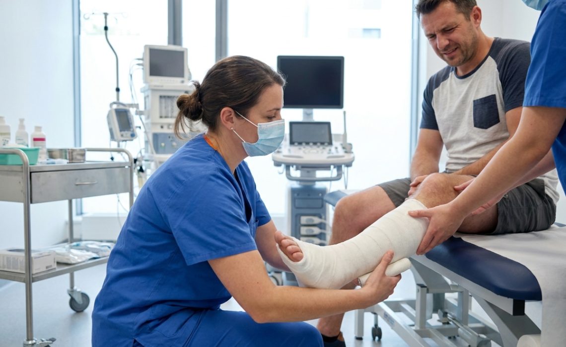 fracture jambe immobilisation