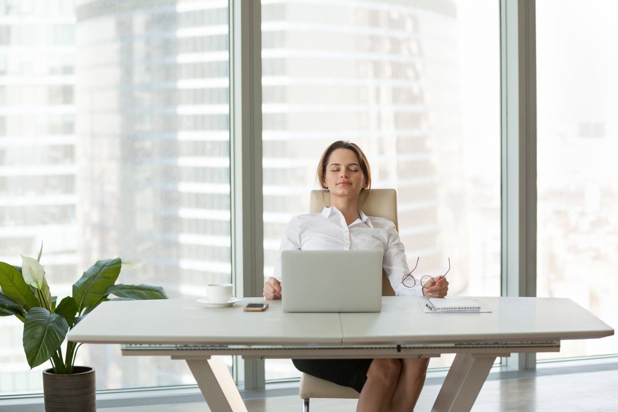 pause respiration au bureau en cohérence cardiaque